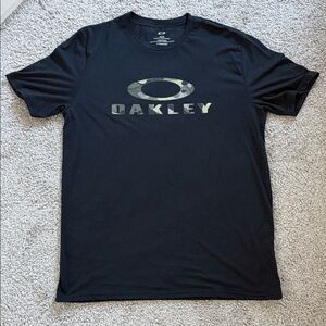Oakley Black Camo Logo Men's Tee